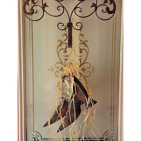 Primitive Folk Art Pair of Witches Boots Shoes hanging decor handmade Holiday - Picture 9 of 9